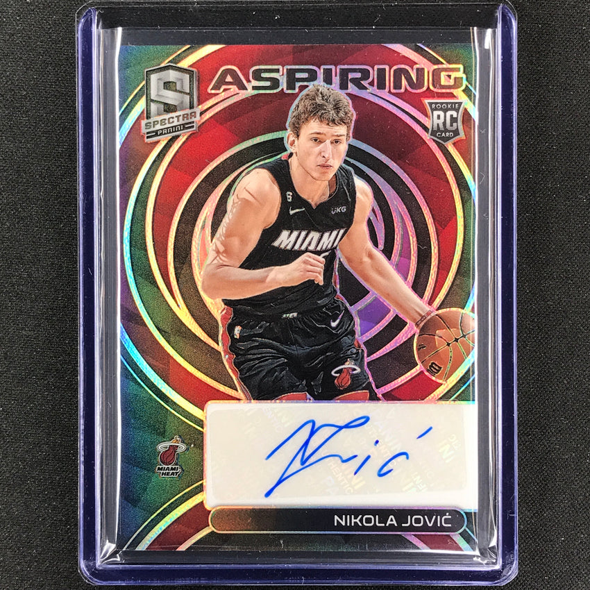 2022-23 Spectra Nikola Jovic Aspiring Rookie Auto Base 21/99