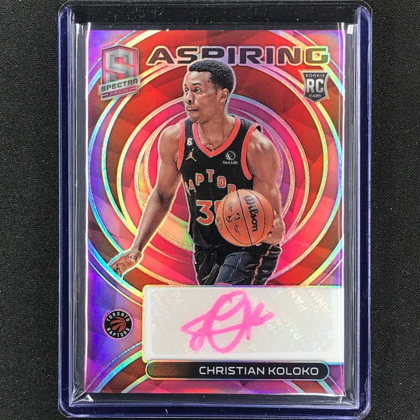 2022-23 Spectra Christian Koloko Aspiring Rookie Auto Pink 23/25