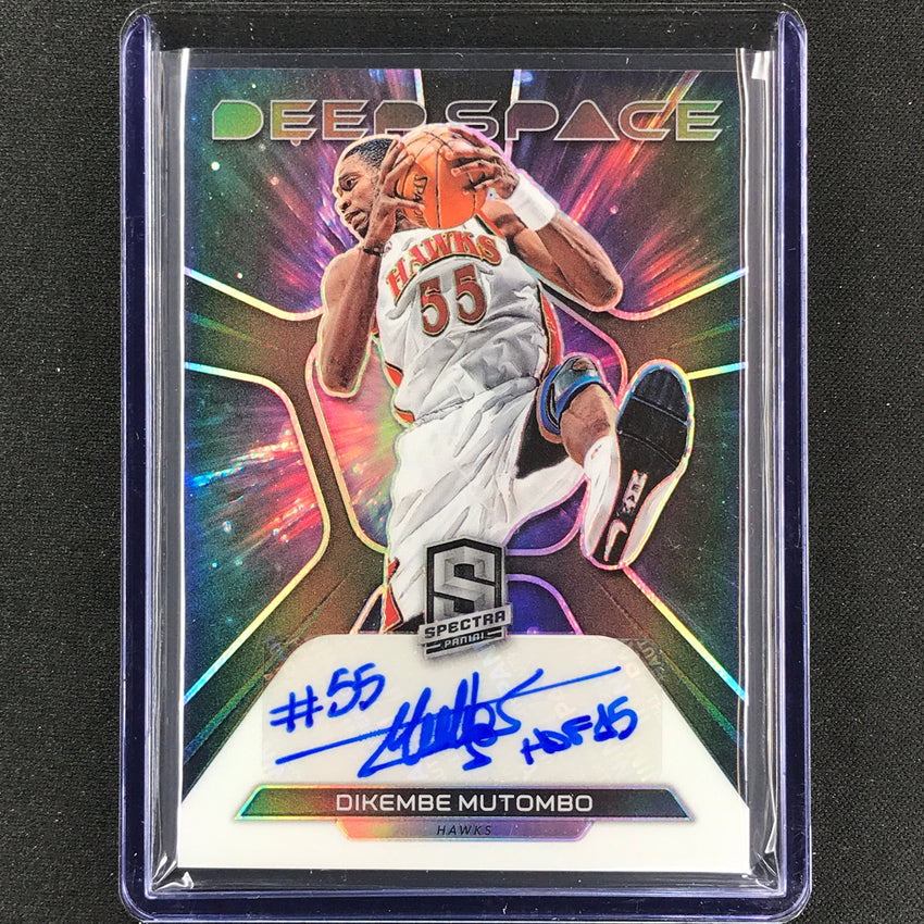2022-23 Spectra Dikembe Mutombo Deep Space Signatures Auto Base 89/99