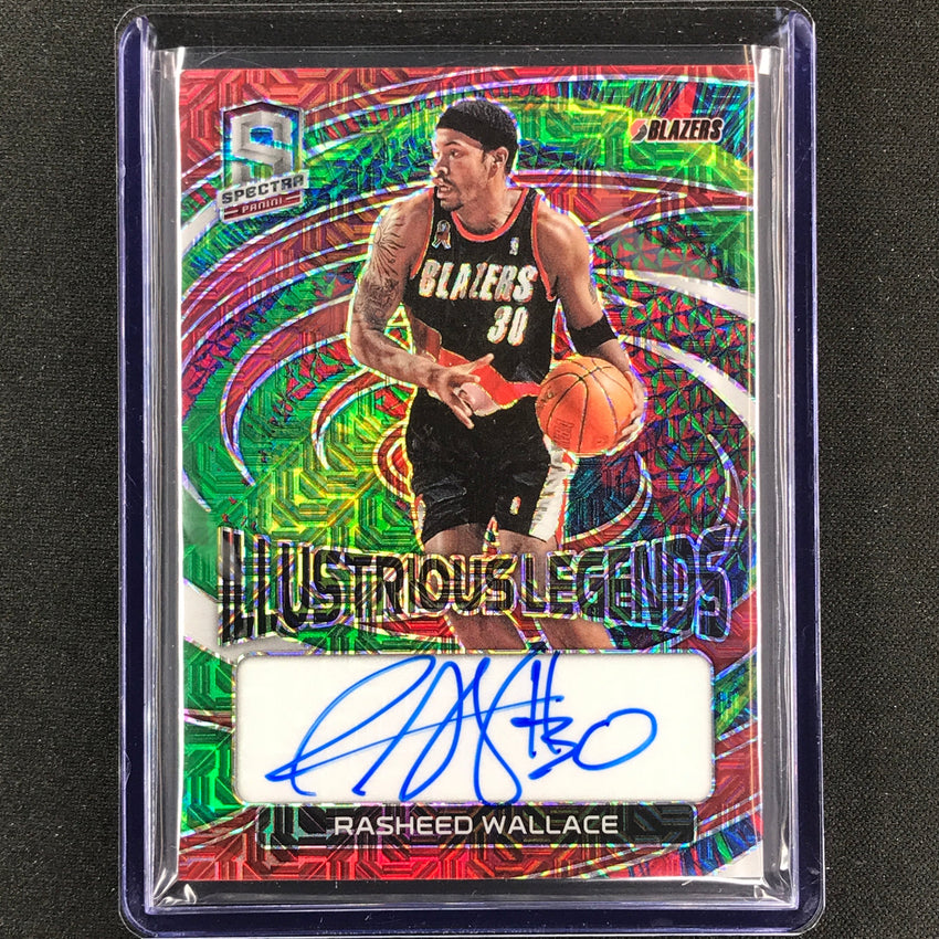 2022-23 Spectra Rasheed Wallace Illustrious Legends Signatures Auto Meta 23/25