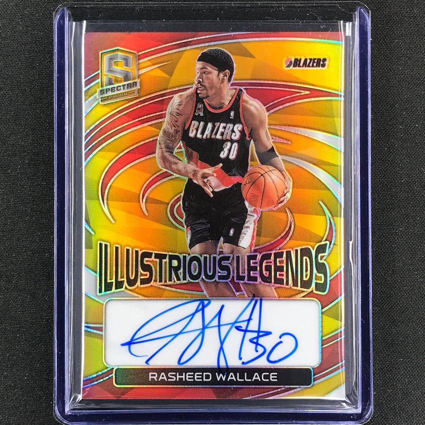 2022-23 Spectra Rasheed Wallace Illustrious Legends Signatures Auto Gold 9/10
