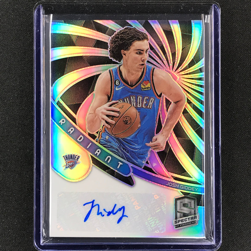 2022-23 Spectra Josh Giddey Radiant Signatures Auto Base 56/99