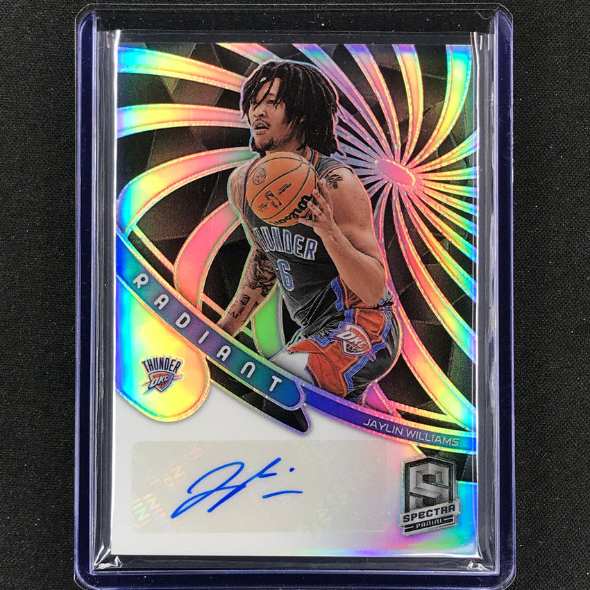 2022-23 Spectra Jaylin Williams Radiant Signatures Rookie Auto Base 95/99