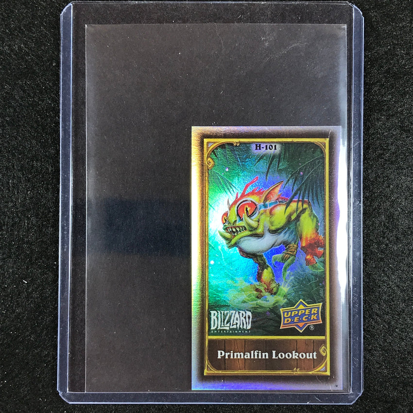 2023 Upper Deck Blizzard Legacy Primalfin Lookout Hearthstone Mini Golden No 101