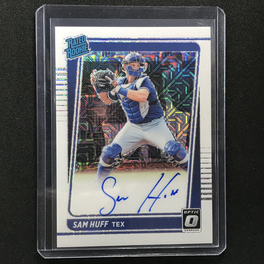 2021 Donruss Optic Sam Huff Rated Rookie Auto Choice White Mojo 56/99