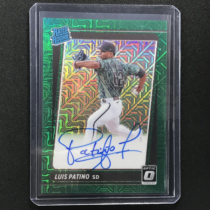 2021 Donruss Optic Luis Patino Rated Rookie Auto Choice Green Mojo 15/99