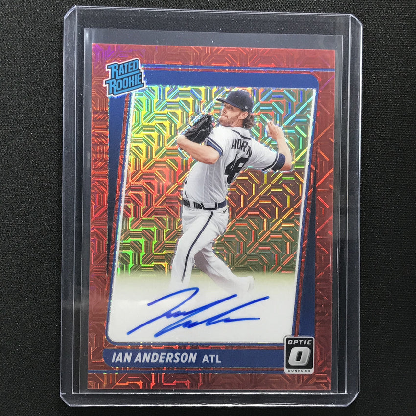 2021 Donruss Optic Ian Anderson Rated Rookie Auto Choice Red Mojo 59/99