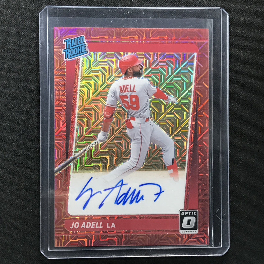 2021 Donruss Optic Jo Adell Rated Rookie Auto Choice Red Mojo 31/99