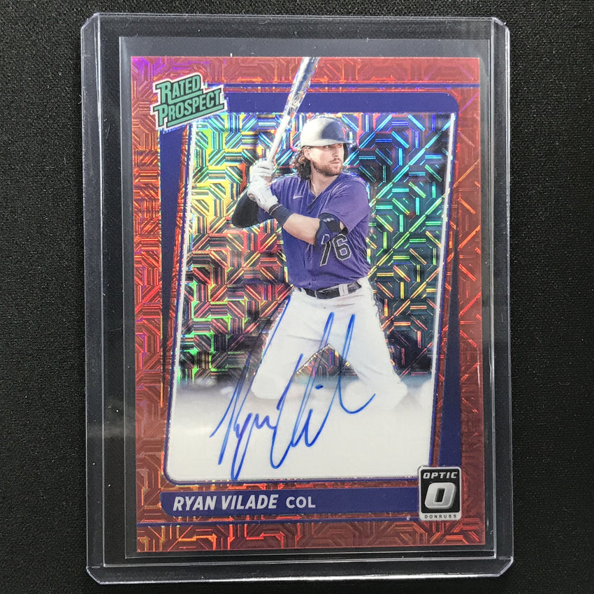 2021 Donruss Optic Ryan Vilade Rated Prospect Auto Choice Red Mojo 61/99
