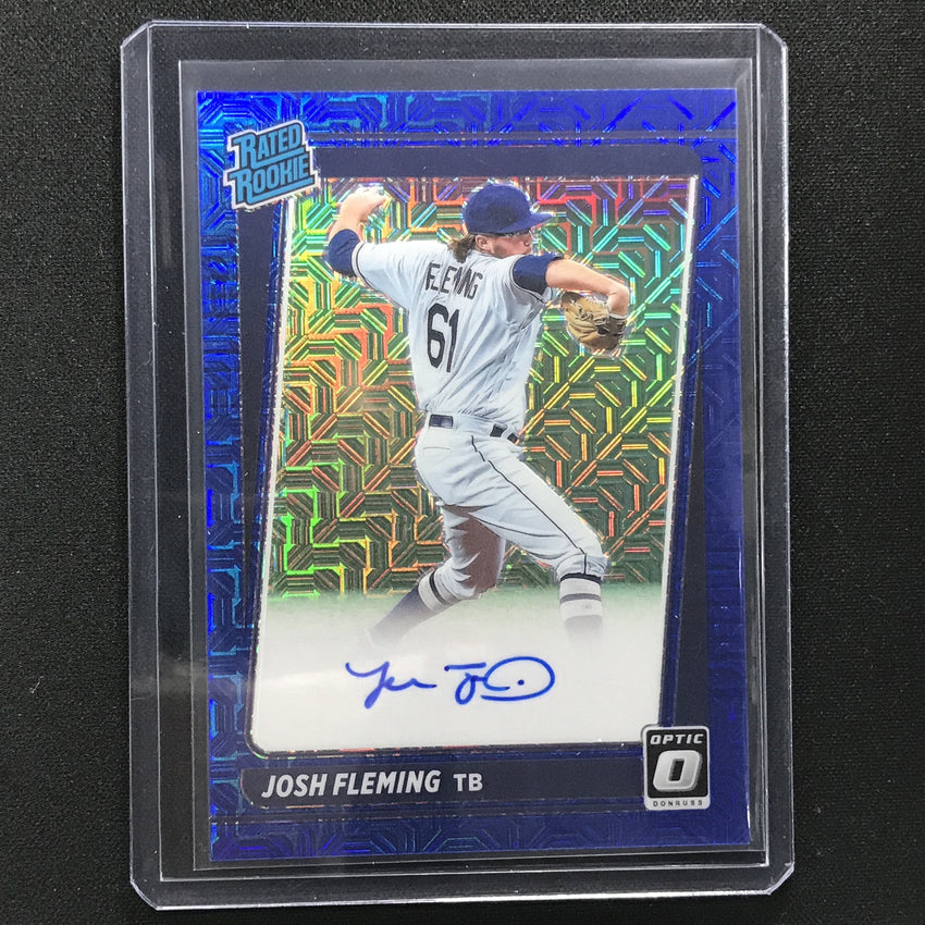 2021 Donruss Optic Josh Fleming Rated Rookie Auto Choice Blue Mojo 83/99