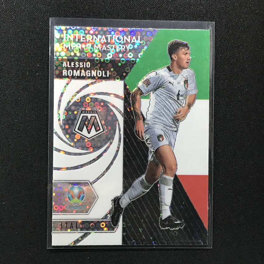 2020-21 Mosaic Uefa Euro Alessio Romagnoli Men Of Mastery Silver Circles No 31