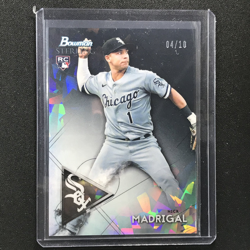 2021 Bowman Sterling Nick Madrigal Rookie Black Atomic 4/10