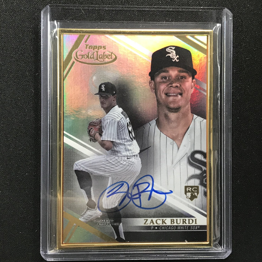 2021 Gold Label Zack Burdi Rookie Framed Auto No Zbu