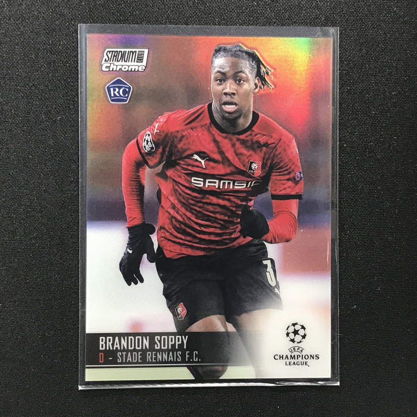 2020-21 Stadium Club Chrome UEFA UCL BRANDON SOPPY Rookie Refractor #74