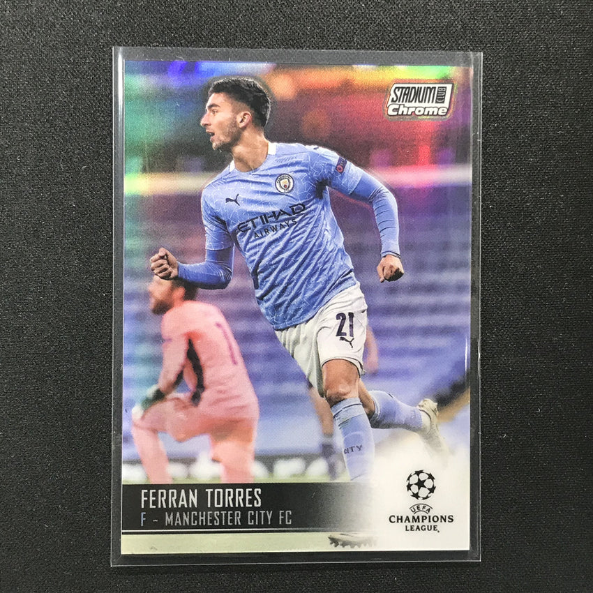 2020-21 Stadium Club Chrome UEFA UCL FERRAN TORRES Base Refractor #81