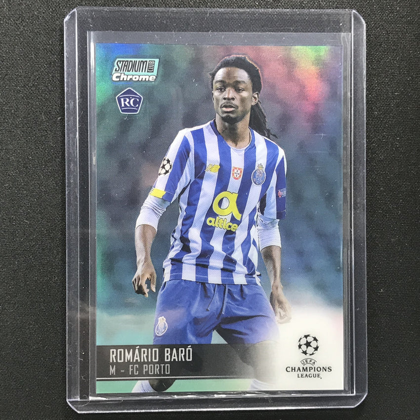 2020-21 Stadium Club Chrome Uefa Ucl Romario Baro Rookie Aqua 135/199