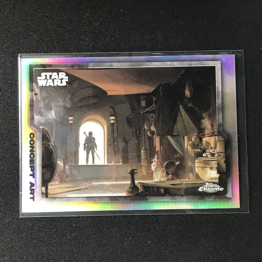 2021 Topps Chrome Star Wars Legacy S1 E1 Mandalorian Concept Art No 1