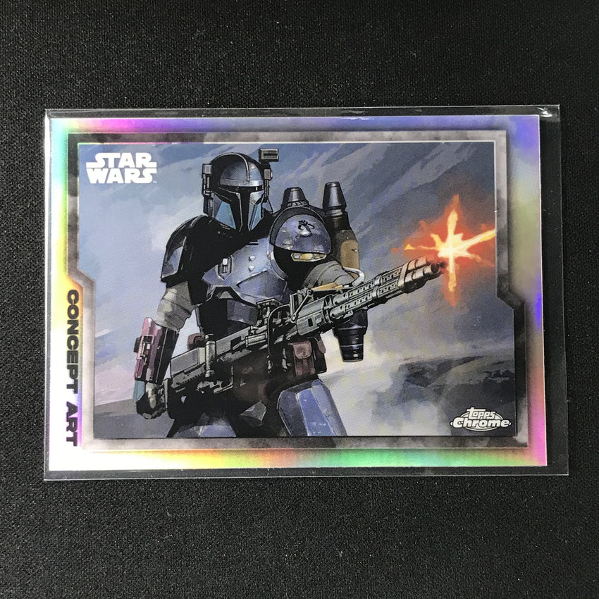 2021 Topps Chrome Star Wars Legacy S1 E3 Mandalorian Concept Art No 3