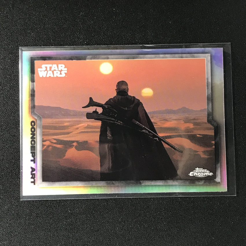 2021 Topps Chrome Star Wars Legacy S2 E1 Mandalorian Concept Art No 7