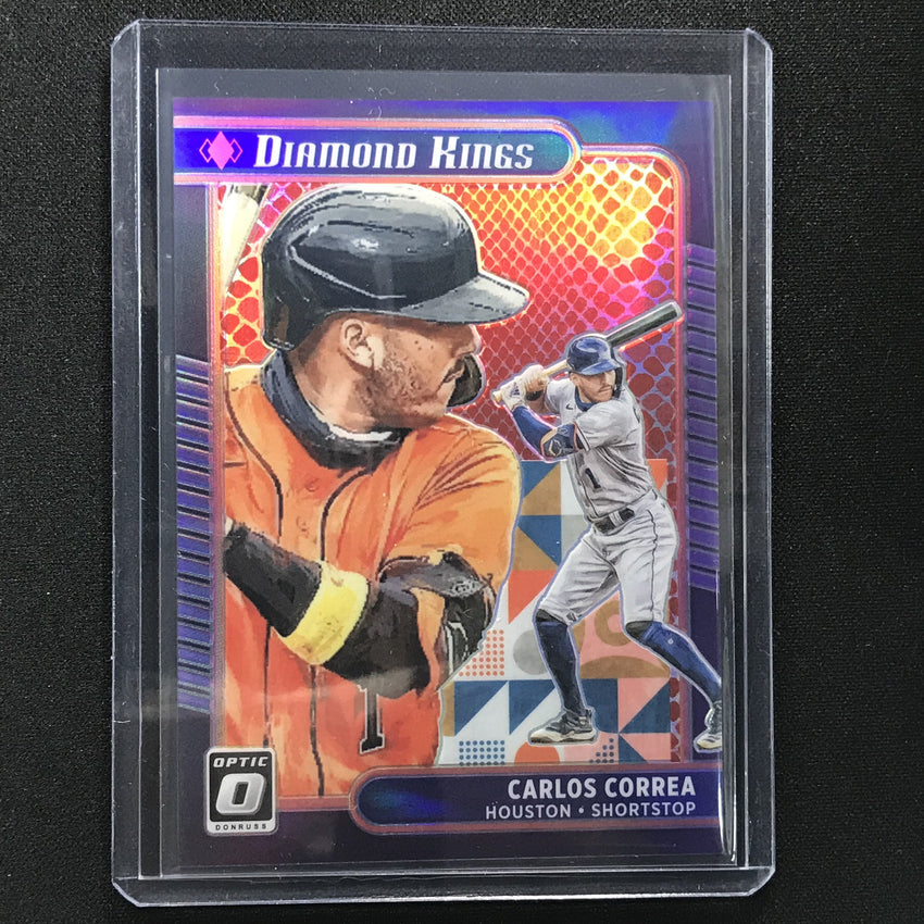 2021 Donruss Optic Carlos Correa Diamond Kings Choice Red Dragon /110