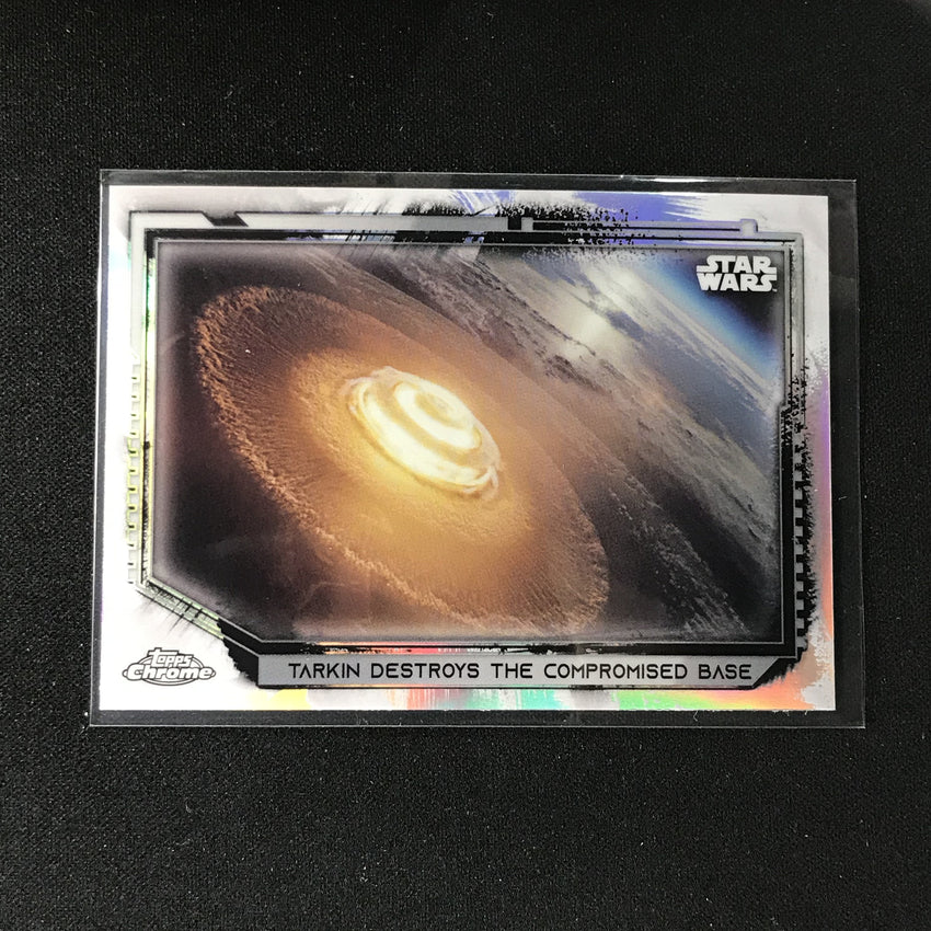 2021 Topps Chrome Star Wars Legacy Tarkin Destroys Compromised Base Refractor 51