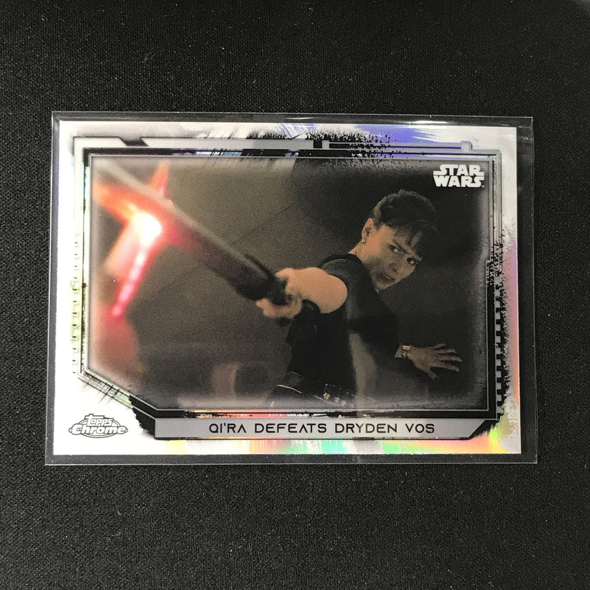 2021 Topps Chrome Star Wars Legacy Qira Defeats Dryden Vos Refractor No 83