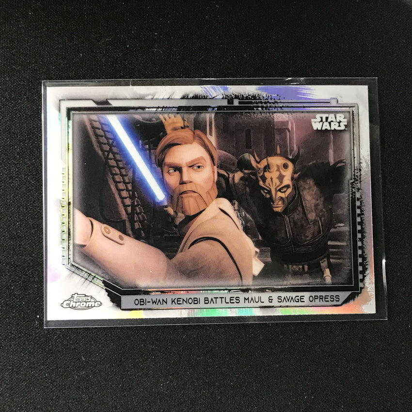 2021 Topps Chrome Star Wars Legacy Obi-wan Kenobi Battles Maul Refractor No 107