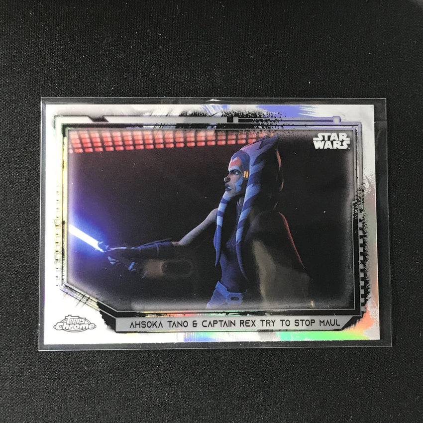 2021 Topps Chrome Star Wars Legacy Ahsoka Tano And Rex Stop Maul Refractor No 112