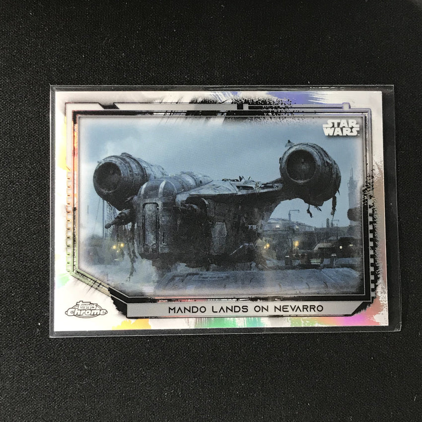 2021 Topps Chrome Star Wars Legacy MANDO LANDS ON NEVARRO Refractor #179