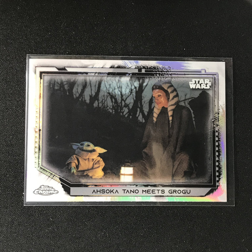 2021 Topps Chrome Star Wars Legacy Ahsoka Tano Meets Grogu Refractor No 181