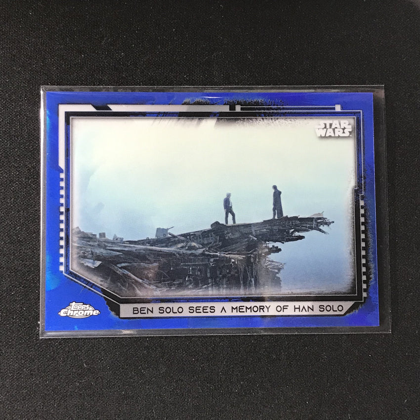 2021 Topps Chrome Star Wars Legacy Ben Solo Sees A Memory Of Han Solo Blue 17/99