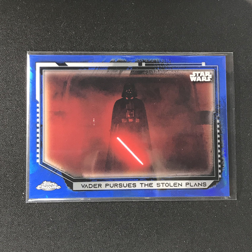 2021 Topps Chrome Star Wars Legacy Vader Pursues The Stolen Plans Blue 1/99