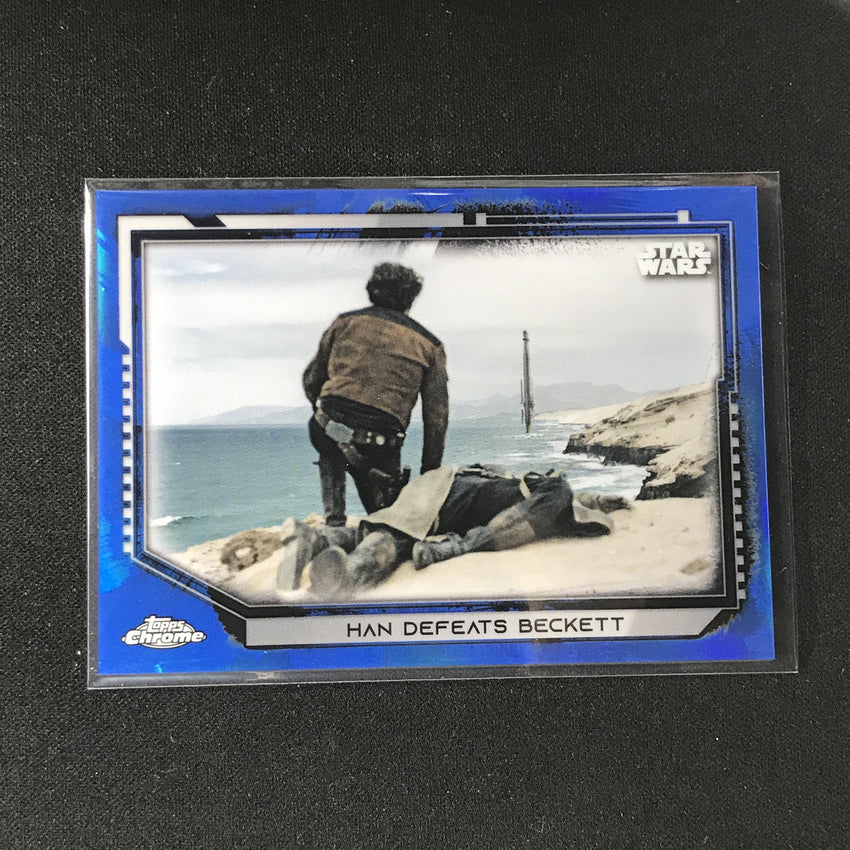 2021 Topps Chrome Star Wars Legacy Han Defeats Beckett Blue 10/99