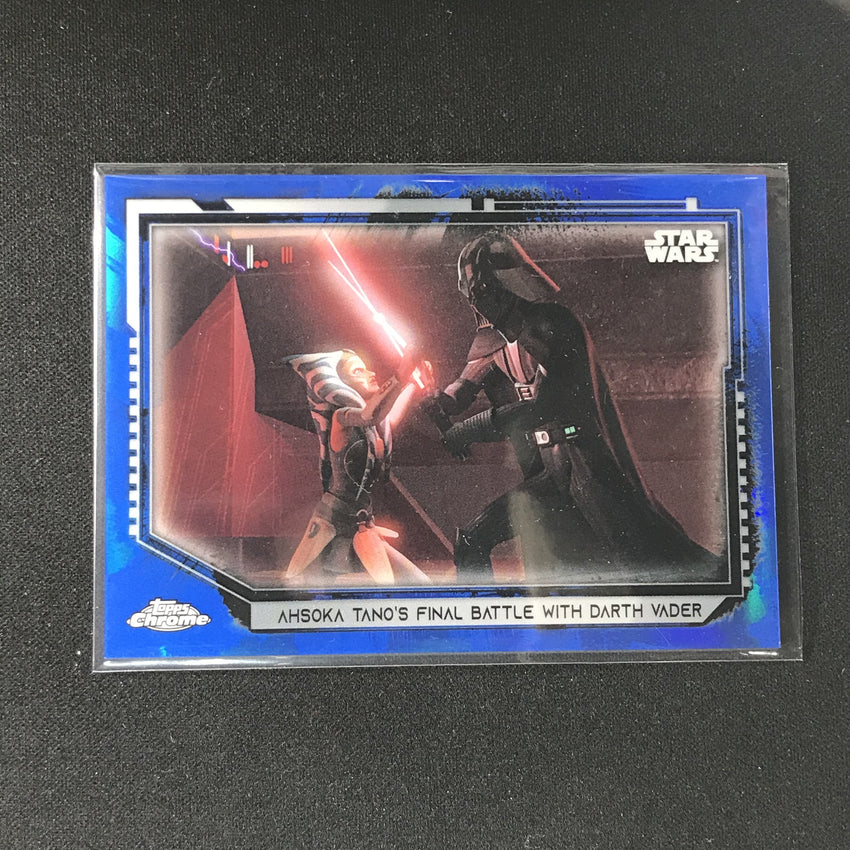 2021 Topps Chrome Star Wars Legacy Ahsoka Tano Battle Darth Vader Blue 20/99