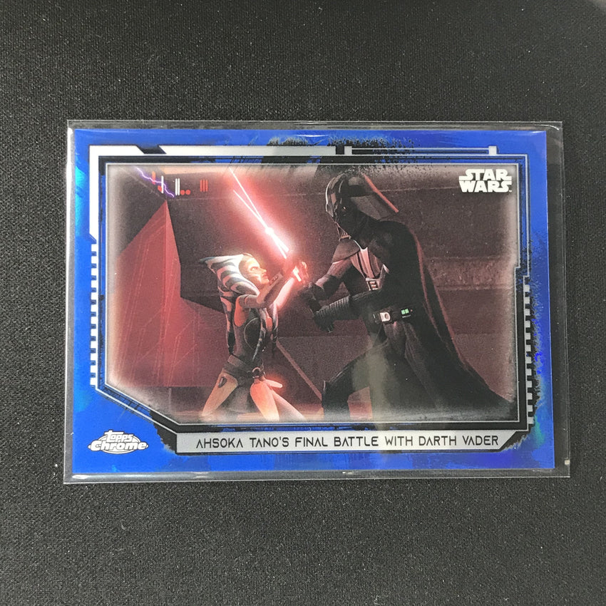 2021 Topps Chrome Star Wars Legacy Ahsoka Tano Battle Darth Vader Blue 95/99