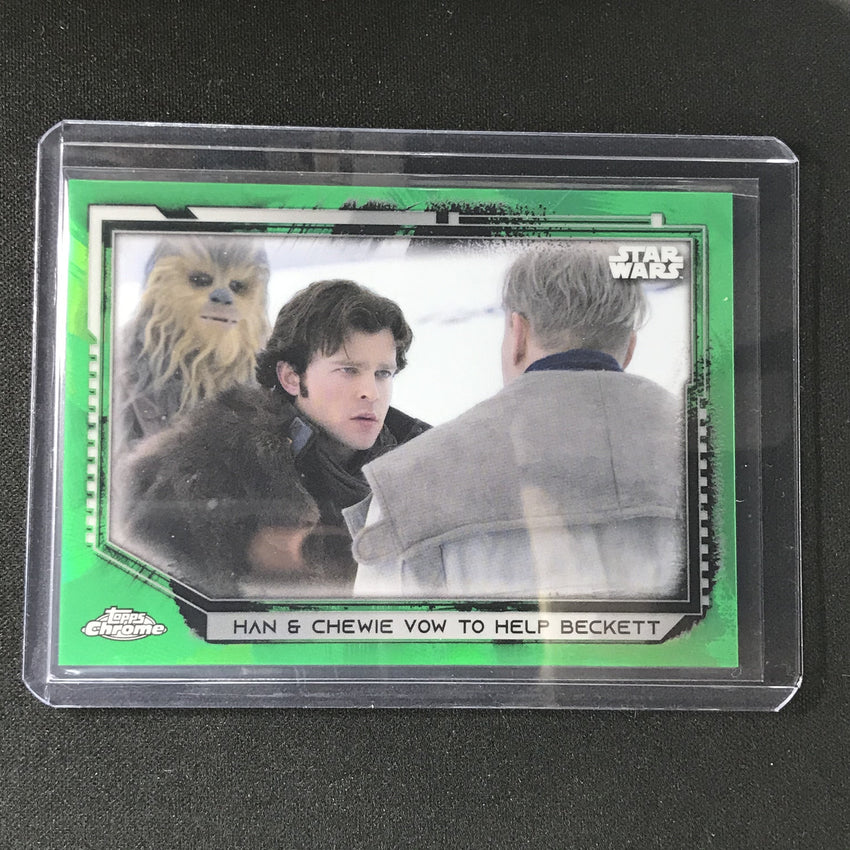 2021 Topps Chrome Star Wars Legacy Han And Chewie Vow To Help Beckett Green 9/50