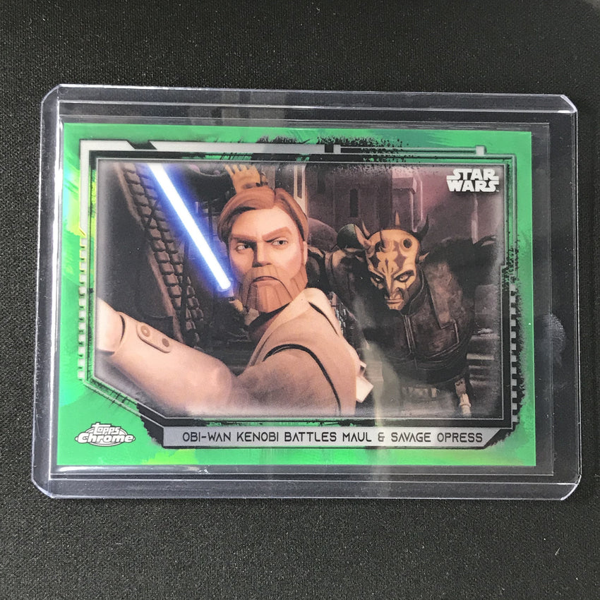 2021 Topps Chrome Star Wars Legacy Obi-wan Kenobi Battles Maul Green 10/50