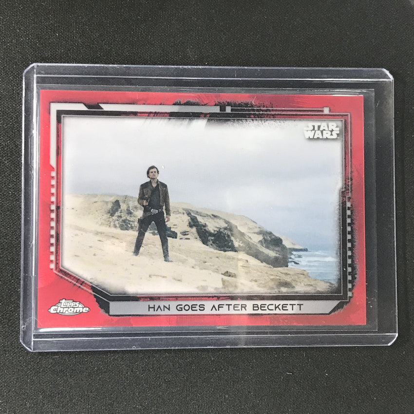 2021 Topps Chrome Star Wars Legacy Han Goes After Beckett Red Refractor 5/5