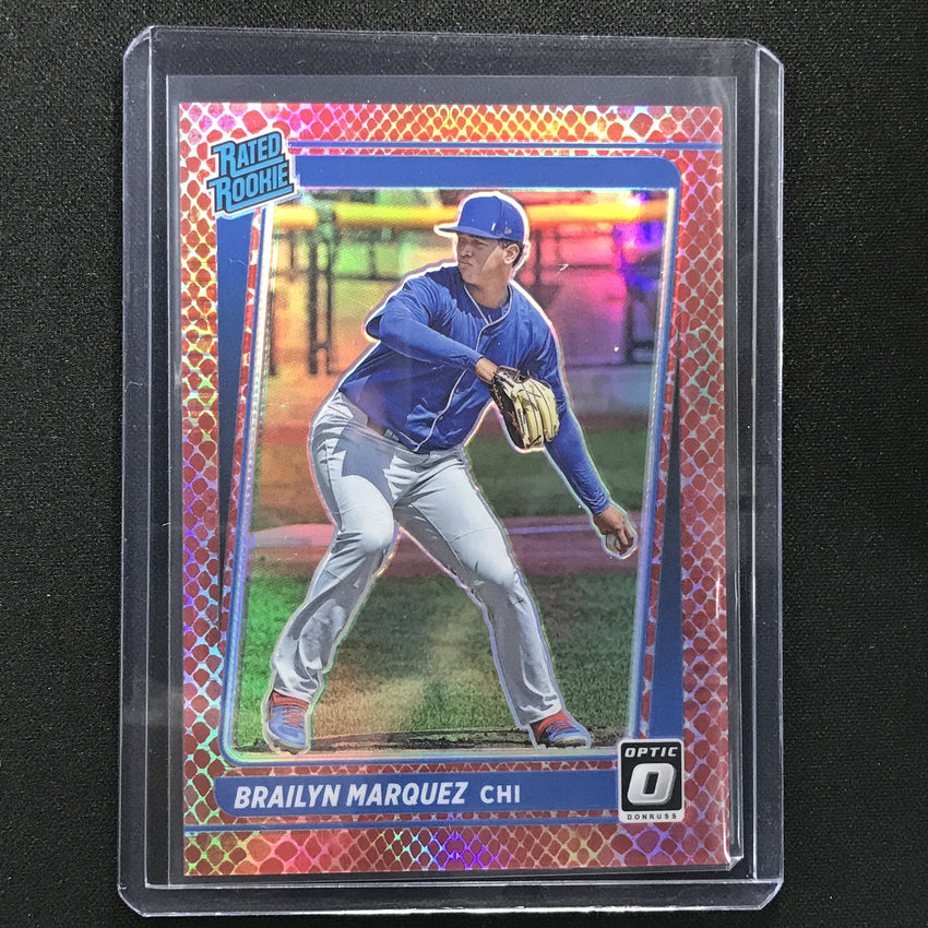 2021 Donruss Optic Brailyn Marquez Rated Rookie Choice Red Dragon 84/110