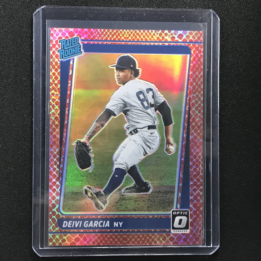 2021 Donruss Optic Deivi Garcia Rated Rookie Choice Red Dragon 79/110