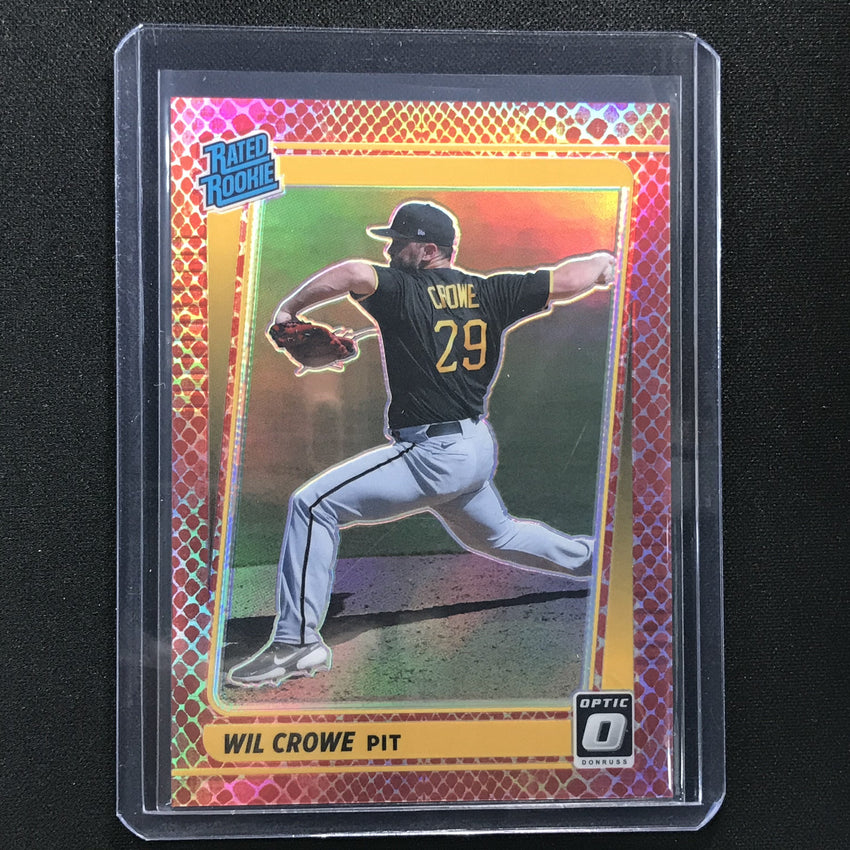 2021 Donruss Optic Wil Crowe Rated Rookie Choice Red Dragon 5/110