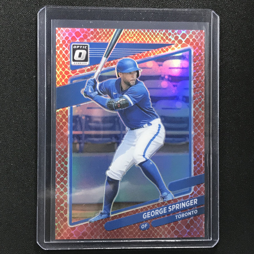 2021 Donruss Optic George Springer Choice Red Dragon /110