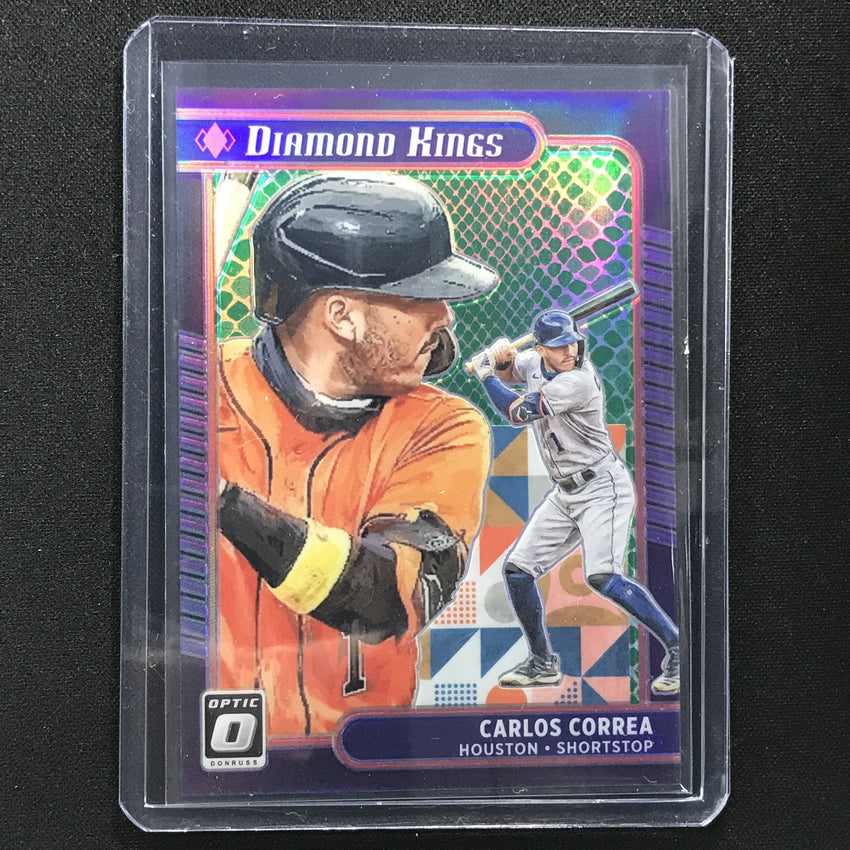 2021 Donruss Optic Carlos Correa Diamond Kings Choice Green Dragon 74/88