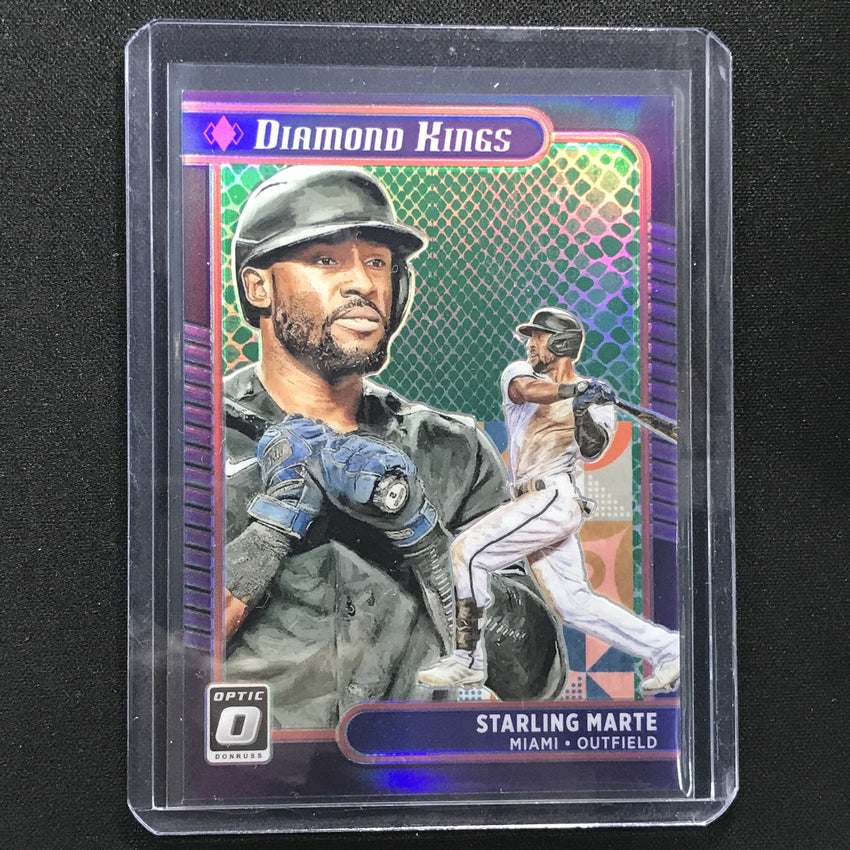 2021 Donruss Optic Starling Marte Diamond Kings Choice Green Dragon 84/88