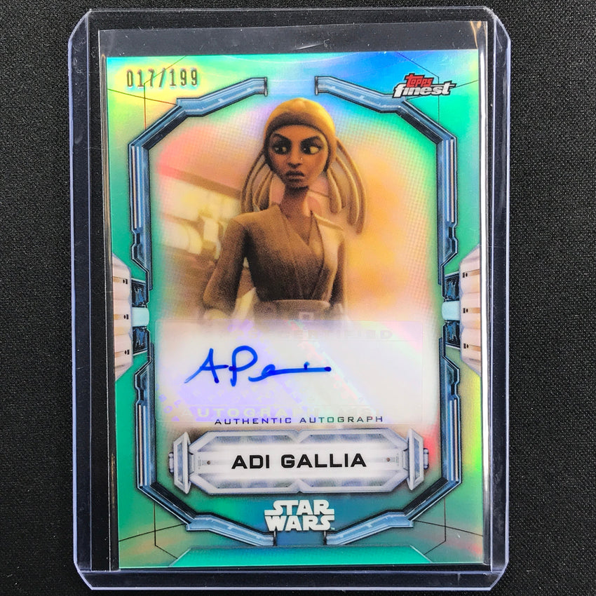 2022 Topps Finest Star Wars Angelique Perrin As Adi Gallia Auto Aqua 17/199