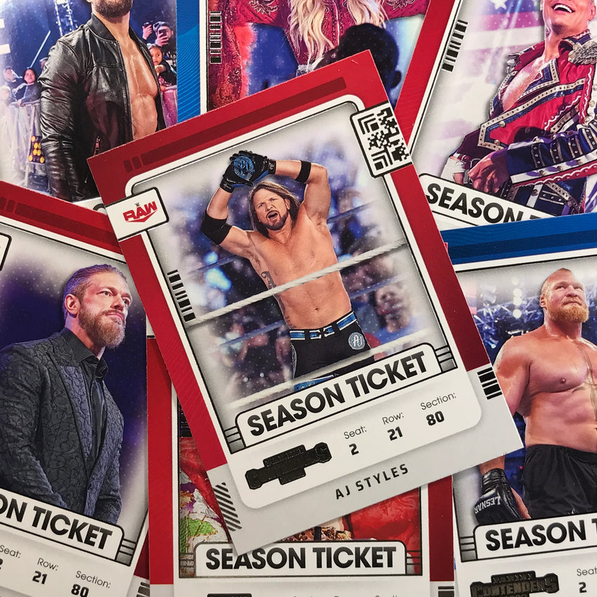 2022 Chronicles WWE AJ STYLES Contenders Season Ticket Base #107