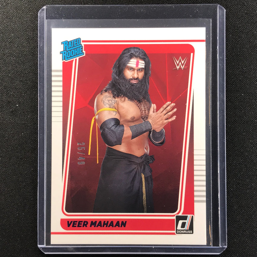 2022 Chronicles Wwe Veer Mahaan Donruss Rated Rookie Purple 25/49