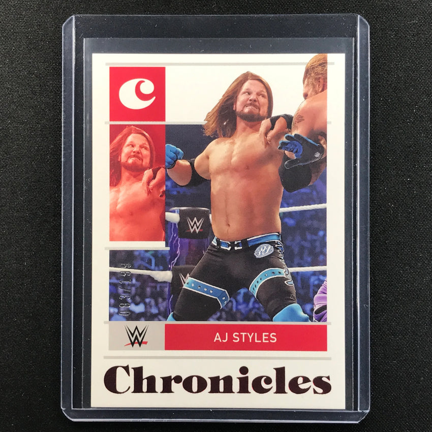2022 Chronicles Wwe Aj Styles Base Set Chronicles Red 83/199