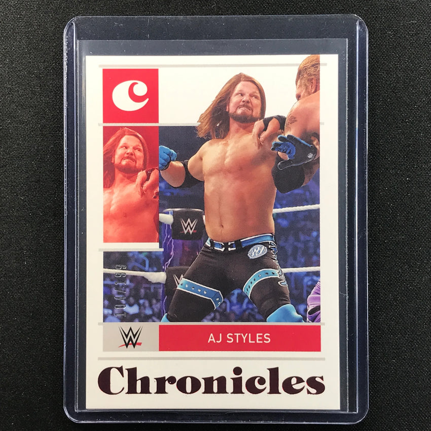 2022 Chronicles Wwe Aj Styles Base Set Chronicles Red 104/199