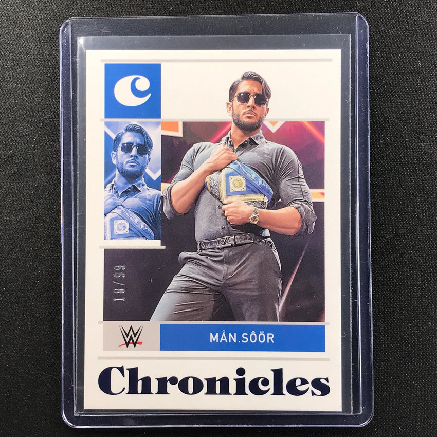 2022 Chronicles Wwe Man.soor Base Set Chronicles Blue 18/99